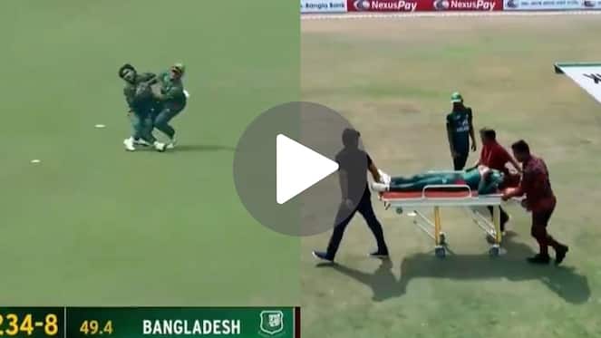 [Watch] Jaker Ali Stretchered Off The Field Following 'Deadly' Collision With Anamul Haque